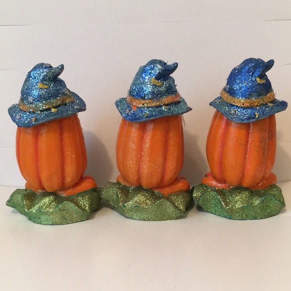 Decorative Lighted Pumpkin Accent 3 pc. NEW - Picture 2 of 16